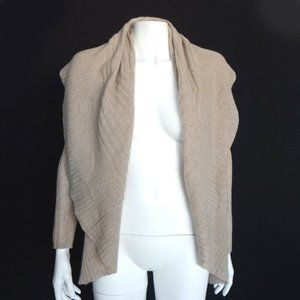 VARIAZIONI 100% CASHMERE Wide Collar Open Front Sweater Beige size XS / 9859